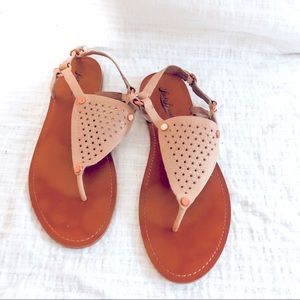 Lucky Brand, Cream Sandals, Size 8